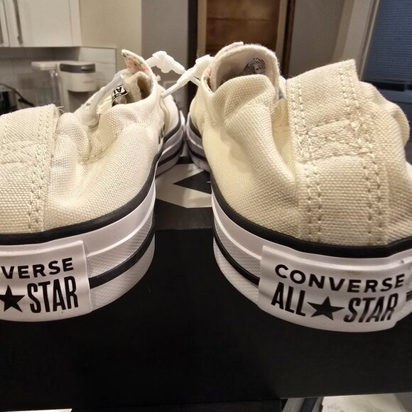 NEW Converse Chuck Taylor All Star Shoreline Slip-On Cream Womens Sz 9 A14970C - Picture 7 of 13